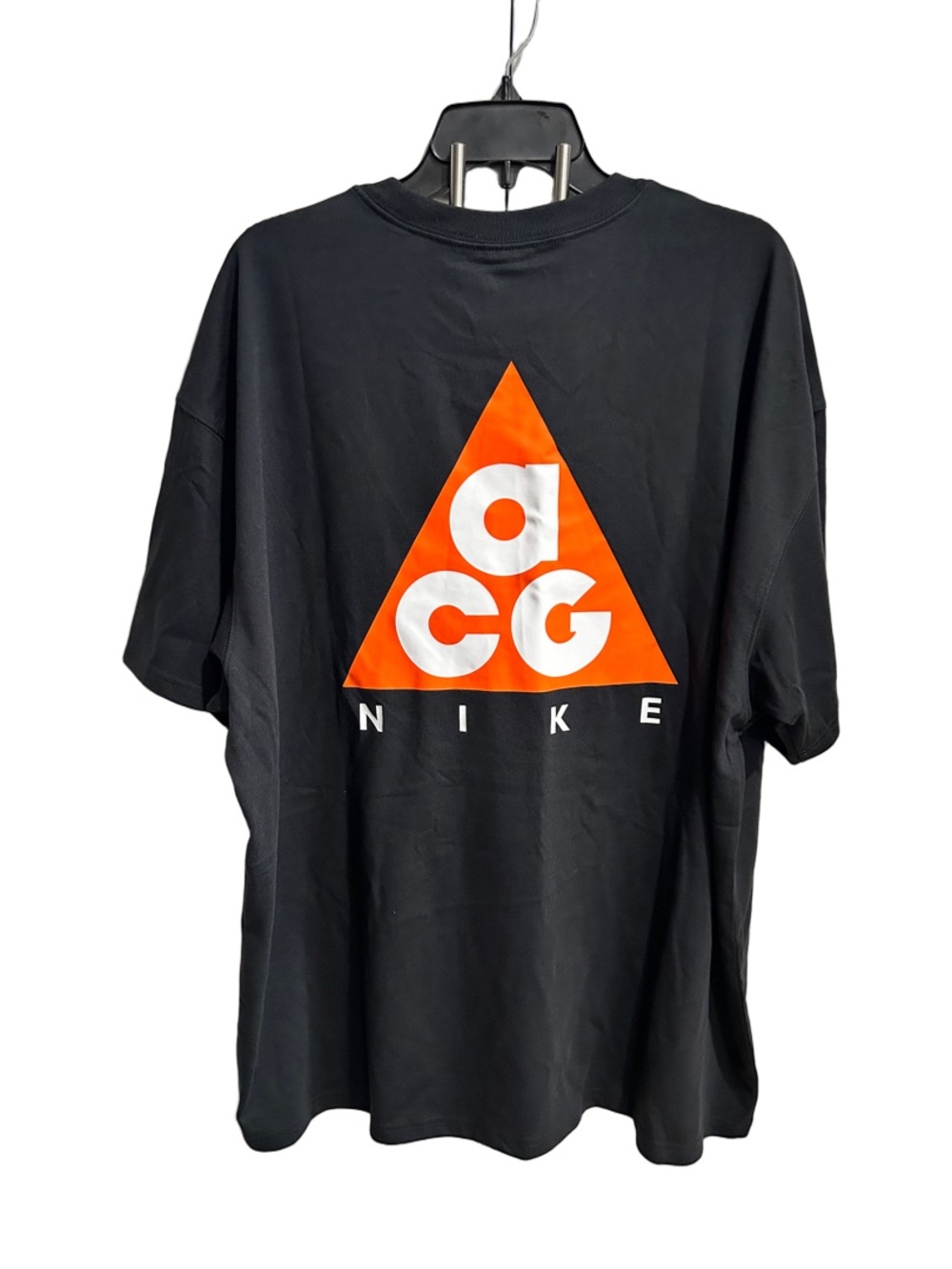 Nike Black Short Sleeve Tee with Orange ACG Triangle Logo